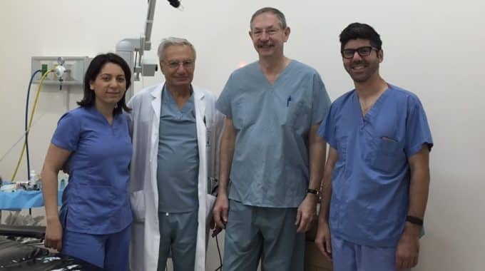 Dr. Lilit Garibyan (left) At Armenian Hospital, Helping To Transfer Dermatology Laser Technology